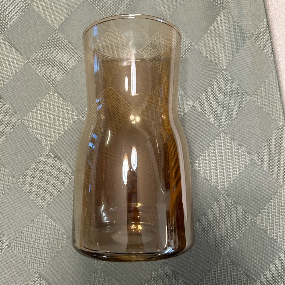 Set of 12 amber vases